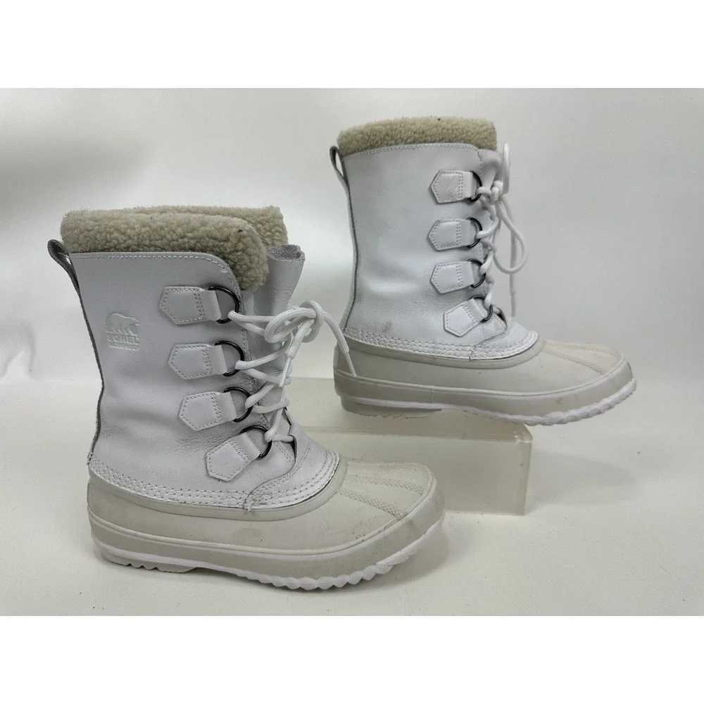 Sorel 1964 PAC Waterproof Insulated Winter Boots Womens Size 8 White
